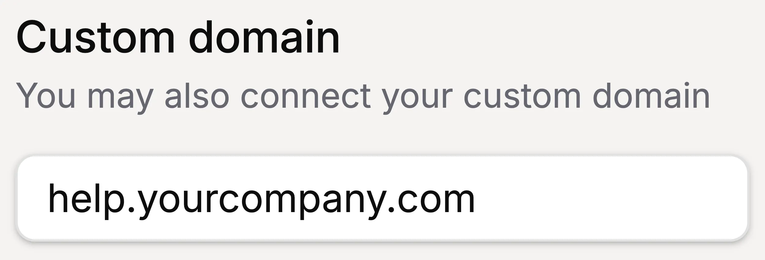 Custom domain