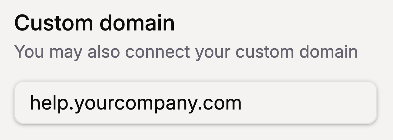 Custom domain